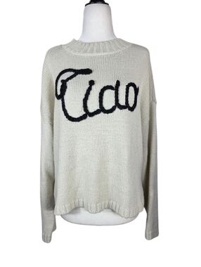 Wildfox  Knit wool & alpaca blend Sweater with Black Script